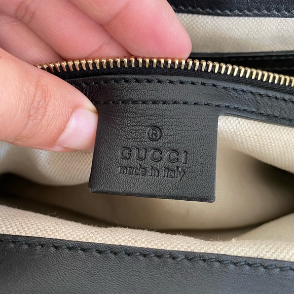 Black Gucci Bamboo Handle Purse - Picture 11 of 15